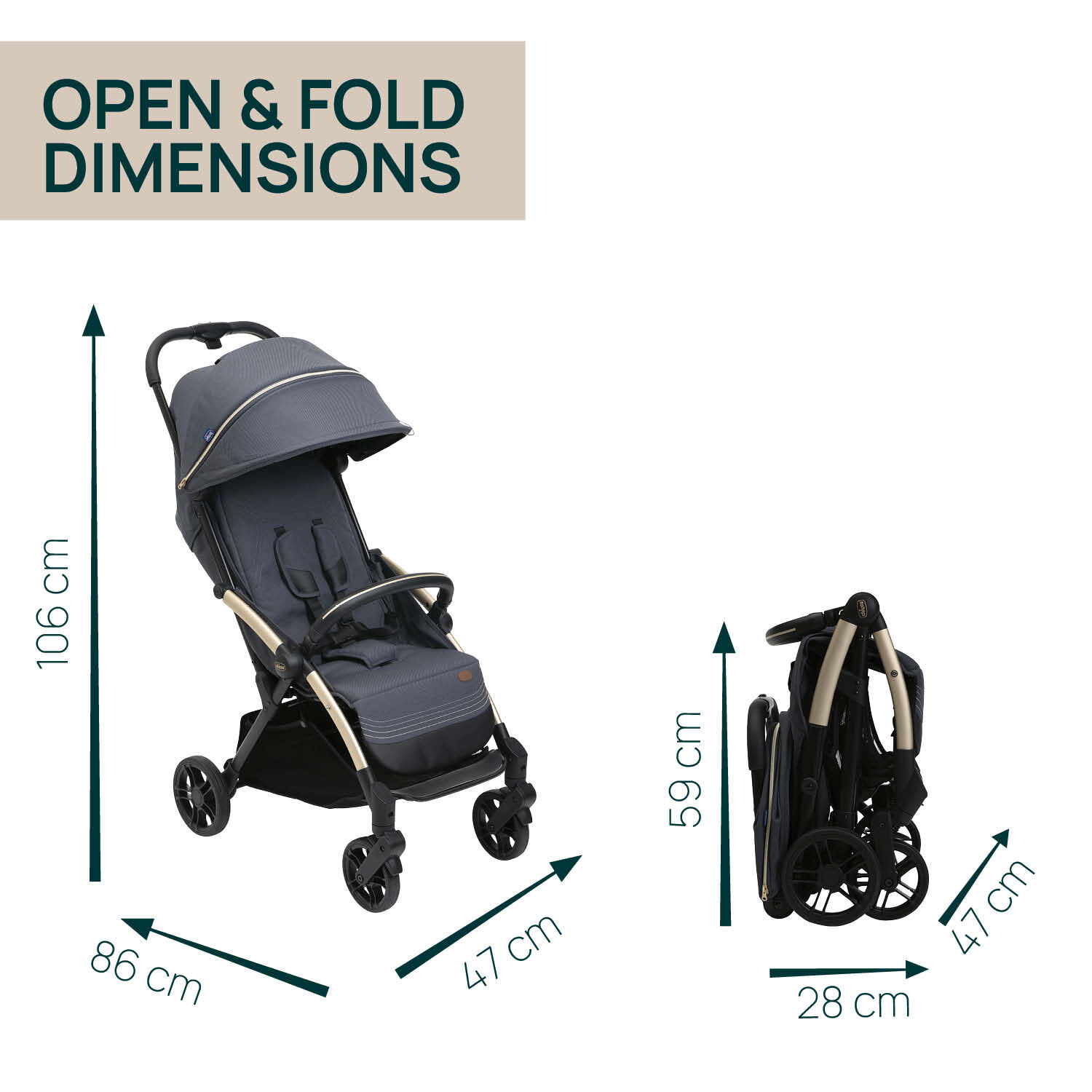 Buy Goody XPlus Dark Shadow Stroller Online Stroller for Kids Chicco India